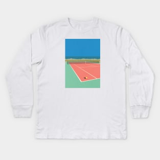 Tennis Court In The Desert Kids Long Sleeve T-Shirt